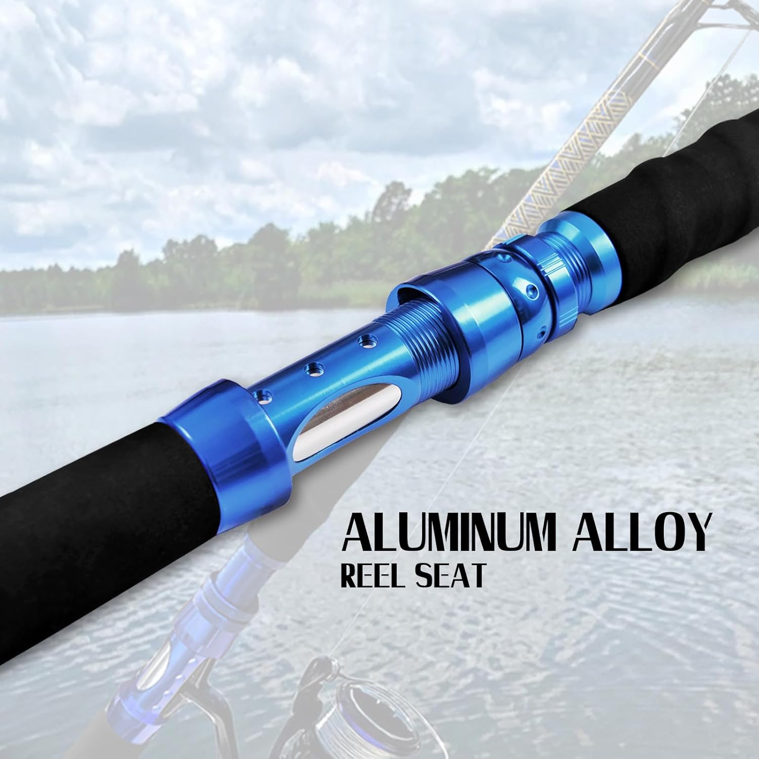 Fiblink Saltwater Graphite Jig / Spinning Rod / Jig Pole 6' Med 50-80#