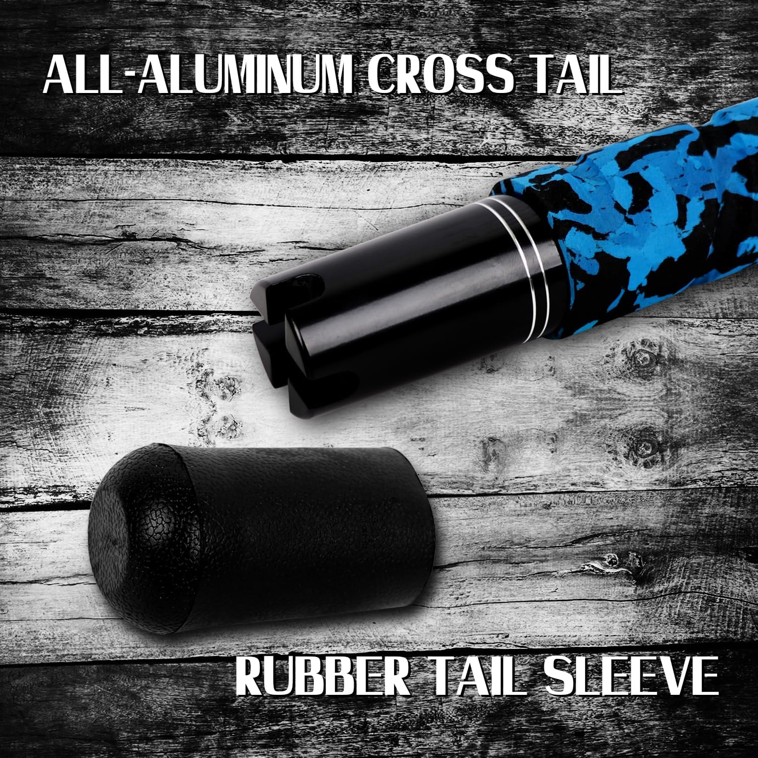 Fiblink Saltwater Fishing Rod 1Piece/2Piece Offshore Trolling Rod / Blue Camouflage (5'6"/6'/7')