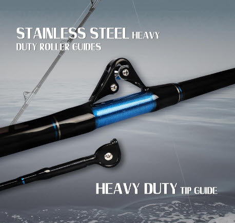 Fiblink 1 Piece Offshore Trolling Rods