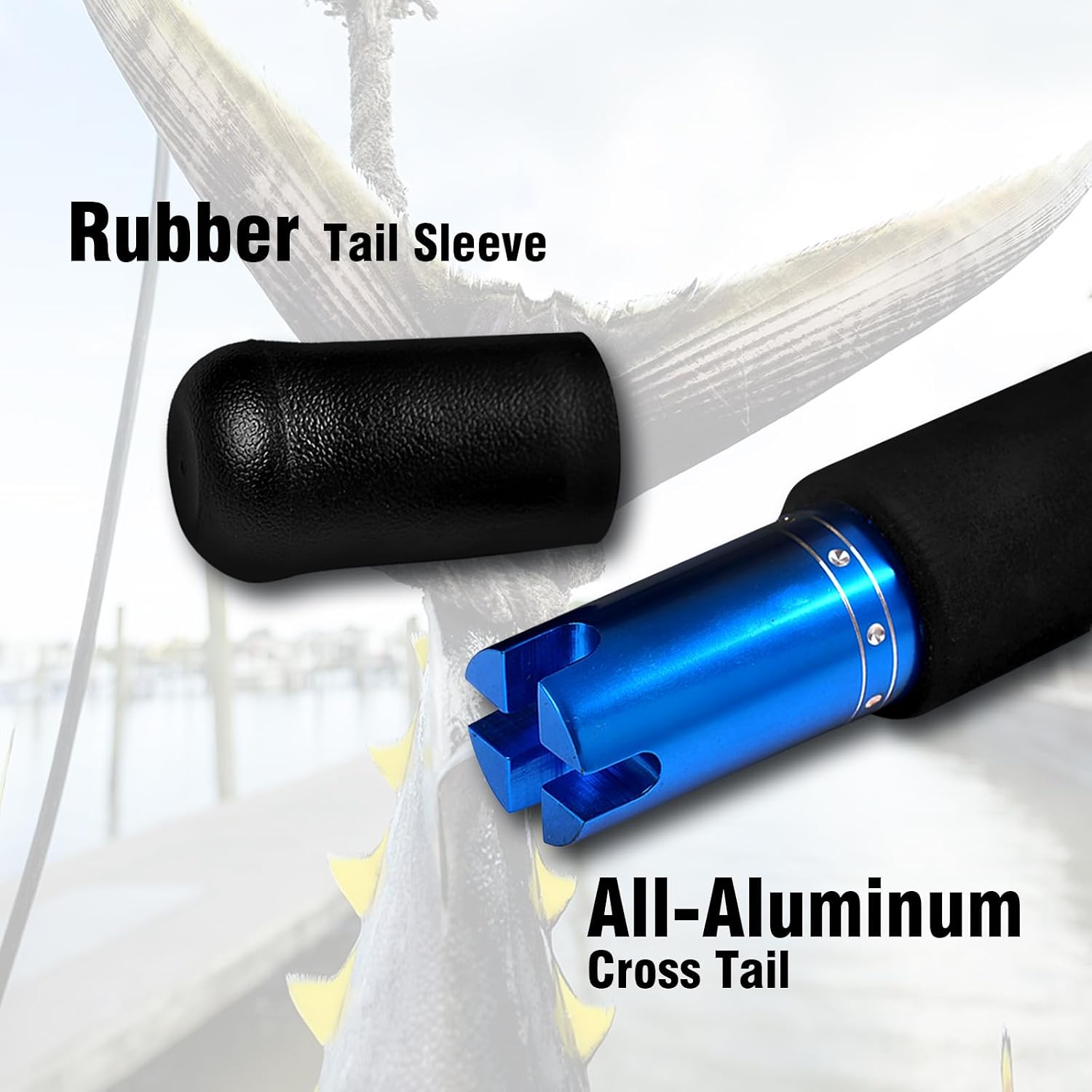 Fiblink 1-Piece Saltwater Offshore Trolling Rod Conventional Boat Rod Carbon Fishing Pole(6 Feet, 30-50 lb)