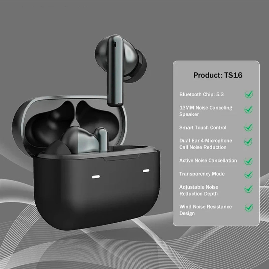 LAYDAY Hybrid Active Noise Cancelling Earbuds with AI translation